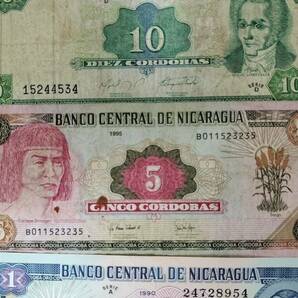A 2384.ニカラグア6種 紙幣 旧紙幣 外国紙幣 の画像2