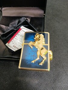 未使用品　ZIPPO ウイニングウィニー アトランティックブルー ホース 馬 ゴールドカラー ジッポ