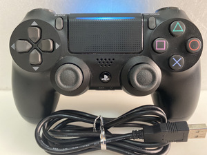 【送料無料】PS4 純正コントローラ★デュアルショック４★ジェットブラック★DUALSHOCK４⑤