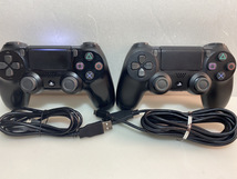 【送料無料】PS4 純正コントローラ×2個セット★デュアルショック４★ジェットブラック★DUALSHOCK4_画像1