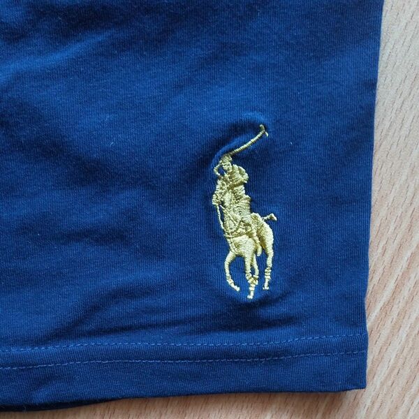 ポロ ラルフローレンPOLO RALPH LAUREN ボクサーパンツ ブリーフ ネイビー 金 刺繍 LL コットン