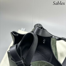 1円【新品未使用】LOEWE ロエベ ハンモックバッグ スモール 2WAY ショルダーバッグ ハンドバッグ レザー グリーン レディース カーキ_画像9