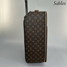 1円【超極美品】LOUIS VUITTON ルイヴィトン LV モノグラム ぺガス45 キャリーバッグ スーツケース 旅行 鞄 機内持ち込みかばん ブラウン_画像4