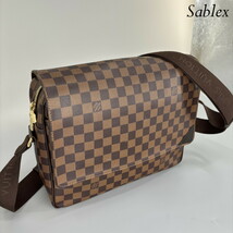 1円【未使用】 LOUIS VUITTON ルイ・ヴィトン/シェルトンMM/ダミエ/エベヌ/N41149 ショルダーバッグ レディース ブラウン バッグ_画像3