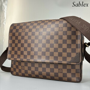 1円【未使用】 LOUIS VUITTON ルイ・ヴィトン/シェルトンMM/ダミエ/エベヌ/N41149 ショルダーバッグ レディース ブラウン バッグ