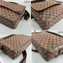 1円【未使用】 LOUIS VUITTON ルイ・ヴィトン/シェルトンMM/ダミエ/エベヌ/N41149 ショルダーバッグ レディース ブラウン バッグ_画像7