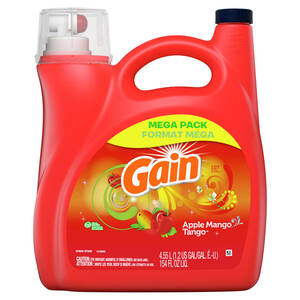 送料無料 GAIN ゲイン アップルマンゴタンゴ 濃縮 液体洗剤 4.55L 154oz Tide タイド よりお買い得 メガサイズ アメリカ洗剤 大容量