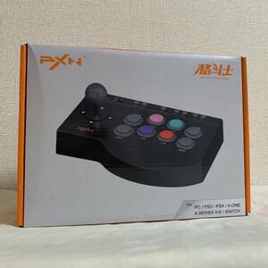 [ goods with special circumstances ]Y556*PXN 0082 arcade controller ake navy blue Switch PS4 PS3 XBOX ONE PC correspondence *[ secondhand goods ]