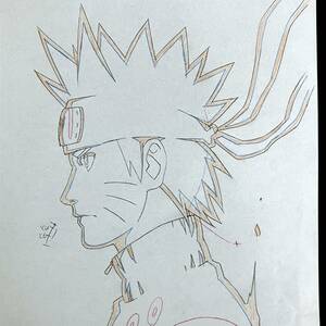 Naruto Original Picture 4 Piece Set Kinu Mode / Cel Genga.