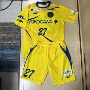  width river . warehouse .FC 2021 supplied goods 2 point set actual use not for sale uniform Tokyo . warehouse . united FC. side FC J Lee gJFL top and bottom set yellow 27