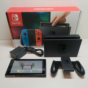 【中古動作品】ニンテンドースイッチ本体のみ HAC-001 旧型 箱付属品3点付き