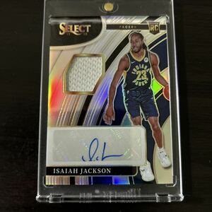 【199枚限定】Isaiah Jackson RC 2021-22 Panini Select Rookie Jersey Auto /199 直筆サイン Silver Prizm ルーキー NBA Playoff