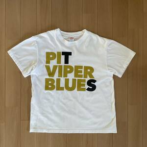 T字路s T JIROs PIT VIPER BLUES Tシャツ L 白