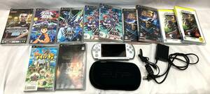 #12258A SONY PSP body soft PSP3000 silver color the first period . ending operation not yet verification game machine 