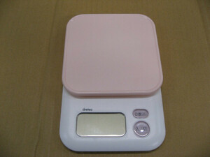 [ junk, exhibition goods ]doli Tec dretec kitchen scale digital scale ganashu2kg KS-705-PK measuring cooking scale 