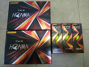 HONMA 本間ゴルフ TW-X　ゴルフボール　2ダース+3スリーブ　イエロー