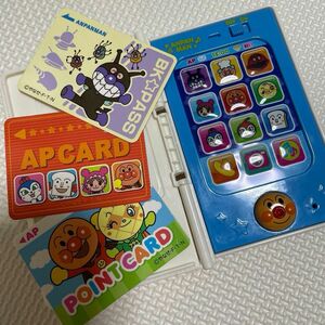 【美品】アンパンマン 手帳型スマートフォン カードあり 専用箱なし