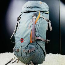 美品 大容量 MAMMUT マムート リュック バックパック 登山 クライミング アウトドア カーキ グリーン ナイロンメンズ ユニセックス_画像1