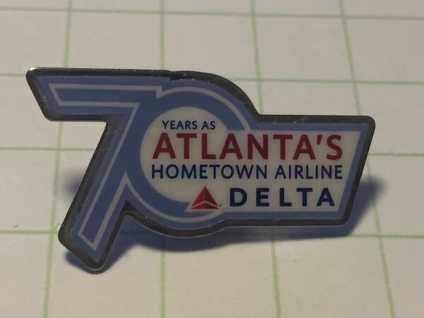 delta デルタ航空 スカイチーム アトランタベース 70周年記念 ピンバッチ ピンバッジ