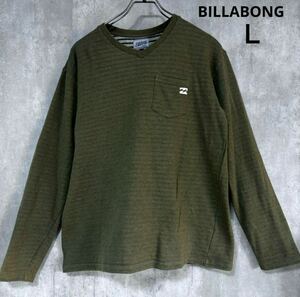 ビラボン　BILLABONG カットソー Ｌ　カーキ