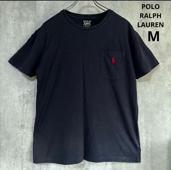 ポロ　POLO RALPH LAUREN Tシャツ　紺　M