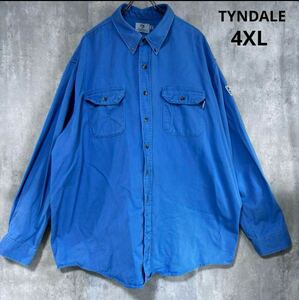 TYNDALE でかシャツ　長袖シャツ　厚地　4XL