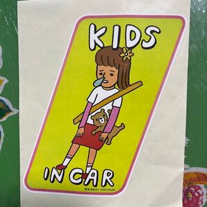 花くまゆうさく KIDS IN CAR キッズインカー 車 ステッカー