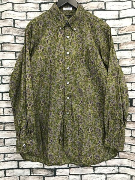 極美品★Engineered Garments エンジニアードガーメンツ★BD Shirt Cotton Paisley Print ペイズリー柄ボタンダウンシャツ