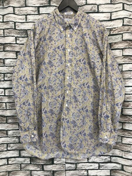 極美品★Engineered Garments エンジニアードガーメンツ★BD Shirt Cotton Paisley Print ペイズリー柄ボタンダウンシャツ 