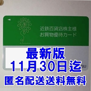 【匿名配送送料無料】最新版 11月30日迄☆近鉄百貨店 株主優待カード 女性名義 株主様ご優待クーポン券付 お買物 10％割引き 限度額300万円