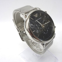 Ft603451 エンポリオ・アルマーニ 腕時計 クロノグラフ AR-1808 ブラック文字盤 メンズ Emporio Armani 中古_画像3