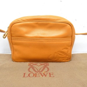 Dz790503 ロエベ ショルダーバッグ ミニショルダー アナグラム オレンジ レディース LOEWE 中古