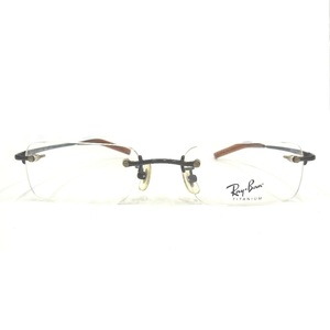 NA34848 レイバン メガネ/眼鏡 RB8515 1011 50□18 135 TITANIUM リム無し Ray-Ban 中古