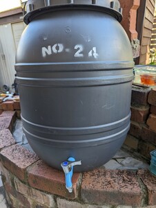  rain water tank 130L gray, colorful faucet attaching, postage included 