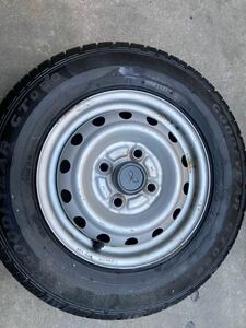 三菱純正ホイールタイヤセット　12インチ145／80R12 1本　中古