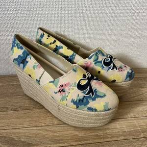 送料無料● 定価¥12800●新品●dazzlin エスパドリーユ 厚底　花柄リボン L