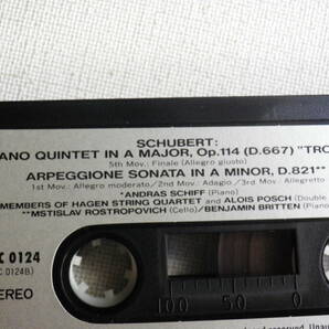 ◆カセット◆シューベルト SCHUBERT PINANO QUINTET IN A MAJOR,Op.114（D.667）TROUT カセット本体のみ 中古カセットテープ多数出品中！の画像7