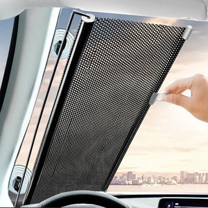 お得 車の窓用の伸縮性のある日焼け止め 夏の断熱カーテン 車のフロントシェード用 夏用 車のアクセサリー