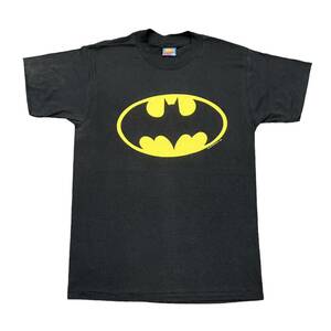 80s ビンテージ デッドストック USA製 BATMAN バットマン Tシャツ DCコミックス オフィシャル ブラック L アメリカ製 シングルステッチ
