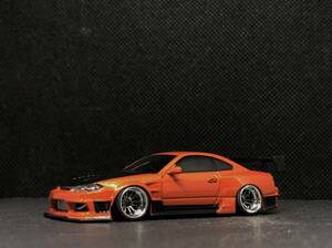 TSMモデル 1/64 Nissan Silvia S15 D-MAX Metallic Orange RHD 改 深リム MINI GT