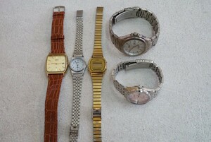 F659 CASIO/カシオ クォーツ デジタル メンズ レディース 腕時計 5点セット アクセサリー 大量 まとめて おまとめ まとめ売り 不動品