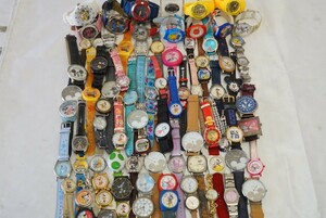 F980 character wristwatch Disney/ Disney etc. Mickey Mouse other accessory large amount set together . summarize set sale junk 