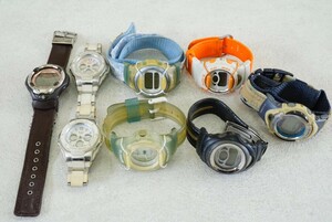 F1167 CASIO/ Casio Baby-G wristwatch 8 point set accessory digital quartz large amount together . summarize set sale immovable goods 