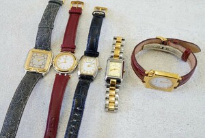 F1213 Guy Laroche/gi*la Rossi . brand wristwatch 5 point quartz accessory lady's large amount together . summarize set sale immovable goods 