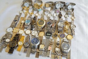 F1219 large amount wristwatch 50 point set Vintage accessory men's lady's together . summarize set sale quartz immovable goods 