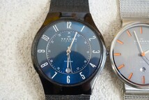 F1367 SKAGEN/スカーゲン ブランド 腕時計 3点セット クォーツ レディース アクセサリー 大量 まとめて おまとめ まとめ売り 不動品_画像2