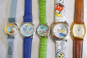 F275 Disney/ディズニー Donald Duck/ドナルド・ダック 腕時計 5点セット アクセサリー 大量 まとめて おまとめ まとめ売り 不動品