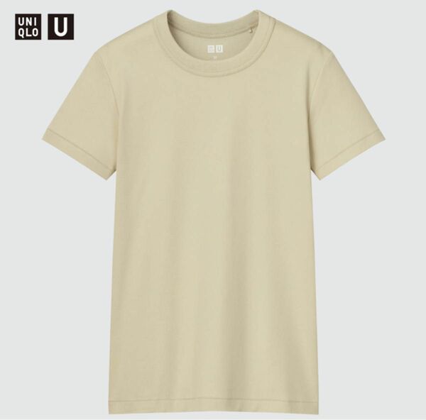 　UNIQLO コットン100% クルーネックTシャツ　XL ベージュ　