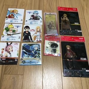 ソードアートアートオンライン　SAO ミニ色紙6枚　アクリルスタンド　キーホルダー　ノート　等　まとめ売り