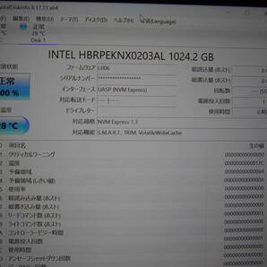 ☆未使用☆ インテル Optane Memory H10 32GB Optane / 1024GB HBRPEKNX0203AL NVMe SSDの画像3